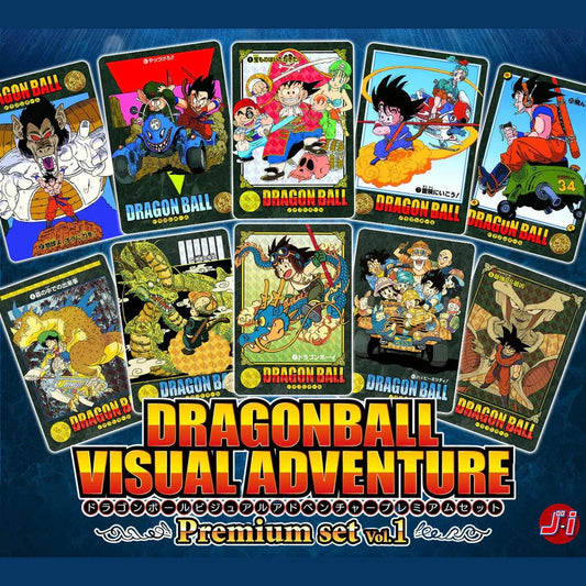 Dragon Ball Visual Adventure Premium Set vol.1 display of ten dynamic character action cards
